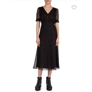The kooples SHORT-SLEEVE DRESS W/BUTTONS&HEART